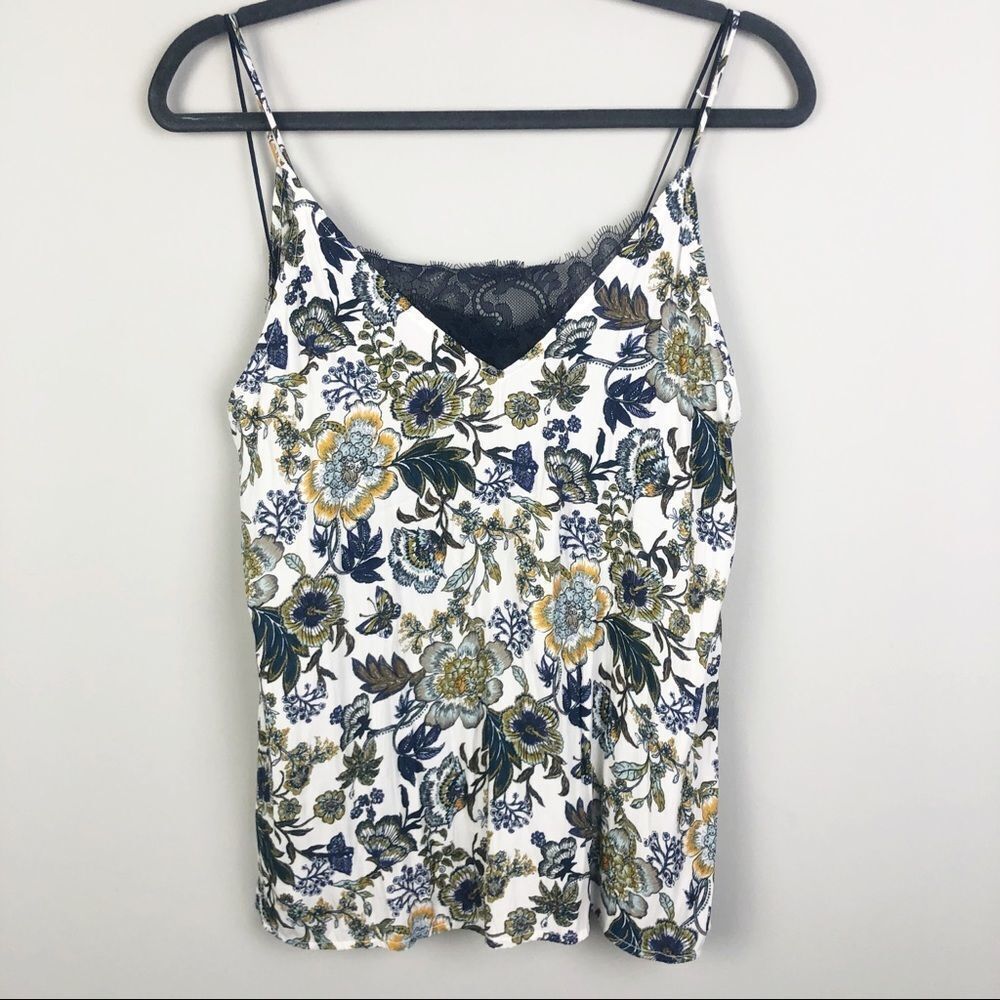 PROMOD | Floral Tank Top Attached Lace Bandeau 6
